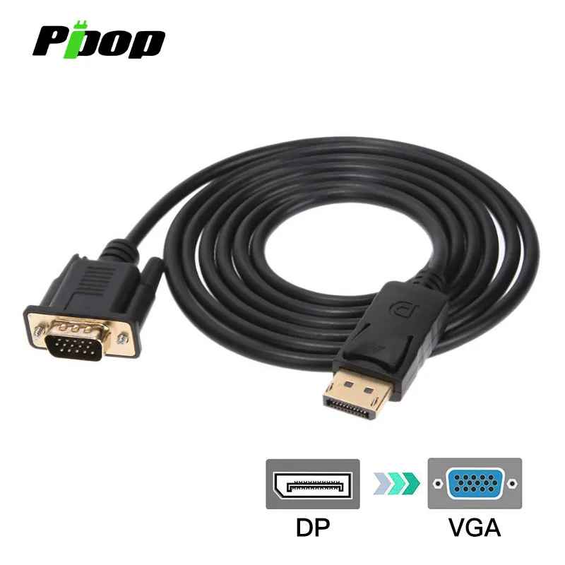 DP к VGA DisplayPort конвертер 1080P 1 8 м кабели папа мужчине для ПК монитора| |