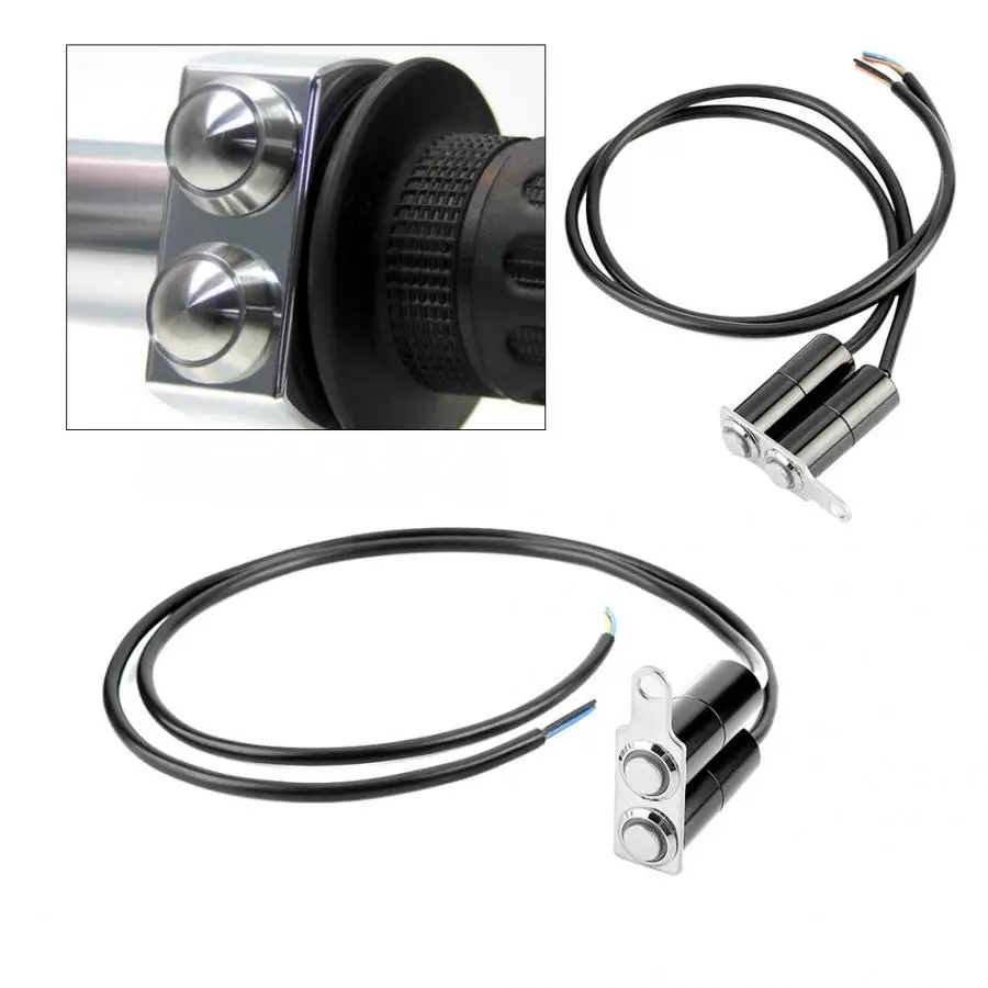 

Universal Motorcycle Handlebar Switch Motorcycle Handle LEd light Start Kill Angle Two-button Control Switch B Aluminum alloy