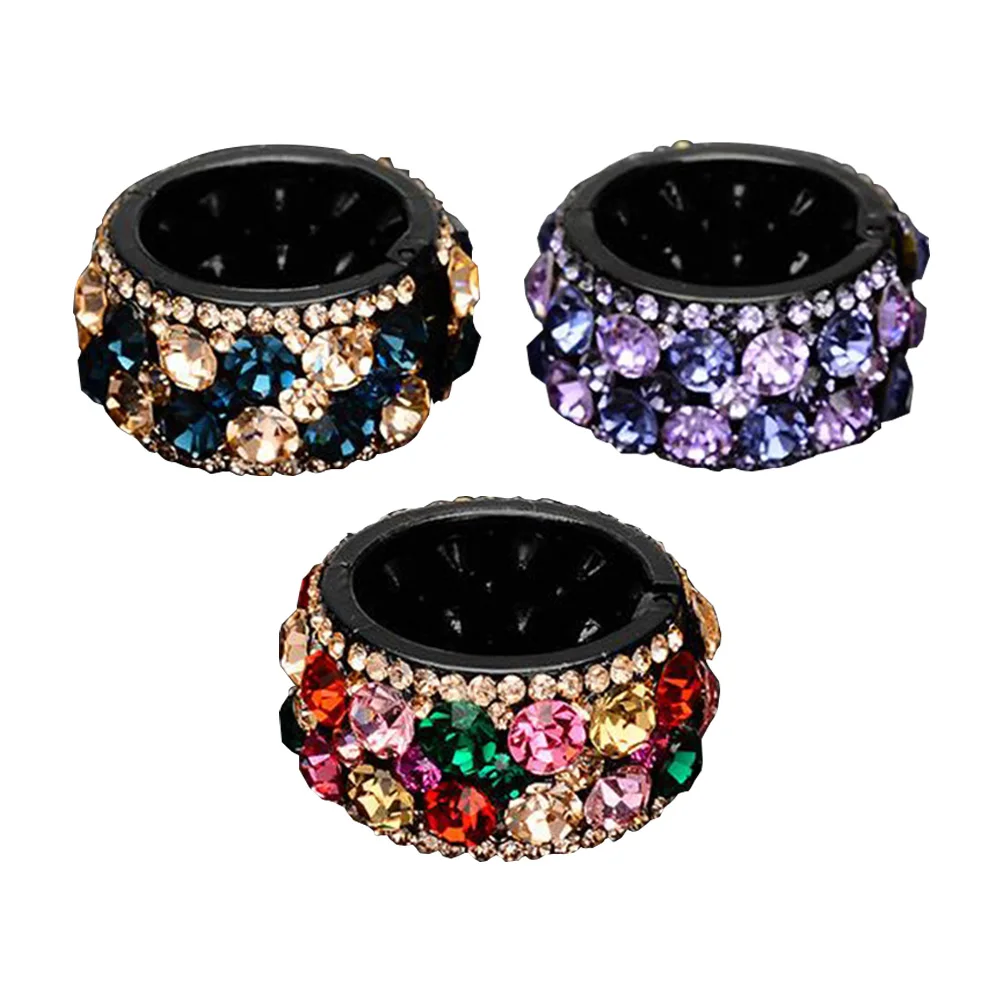 

1pc Ponytail Holder Clip Round Practical Crystal Hair Styling Tool Holder Barrette Hair Accessories for Women Girls Ladies