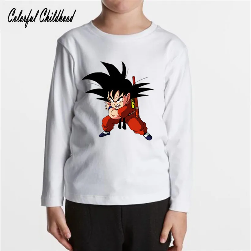

Kids clothes Dragon Ball cartoon figure printed O-neck basic casual T-shirt long sleeve boys/girls autumn winter tops 3-8
