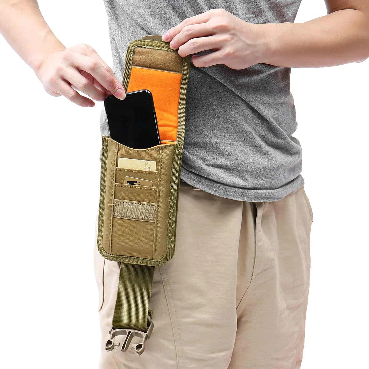 Waterproof Outdoor Camping Tactical Cell Phone Case Waist Pack Bag