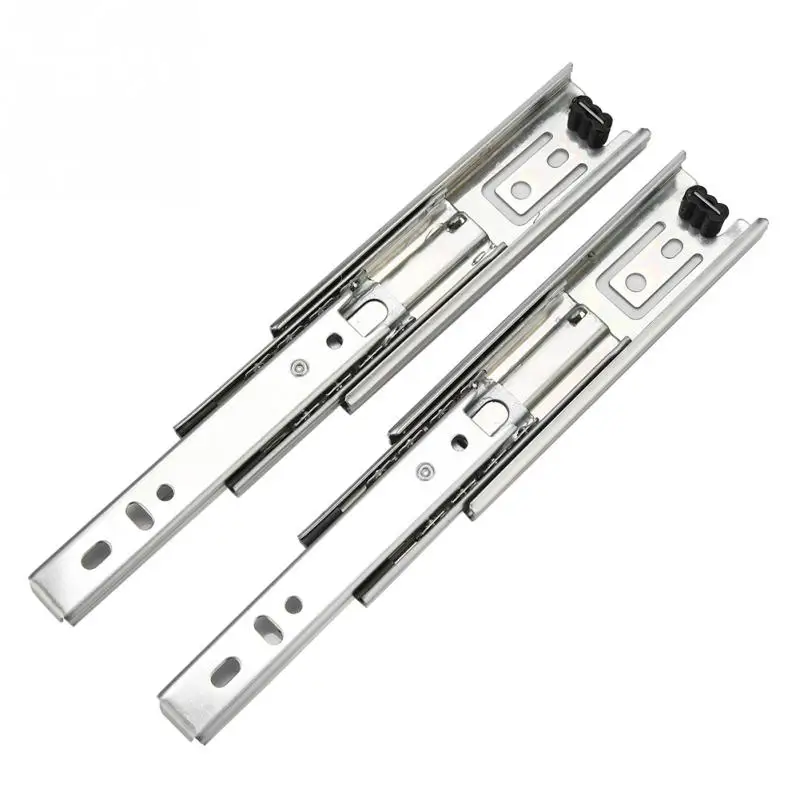 2pcs 5in Steel Drawer Slide Track Rail Sliding Furniture Keyboard