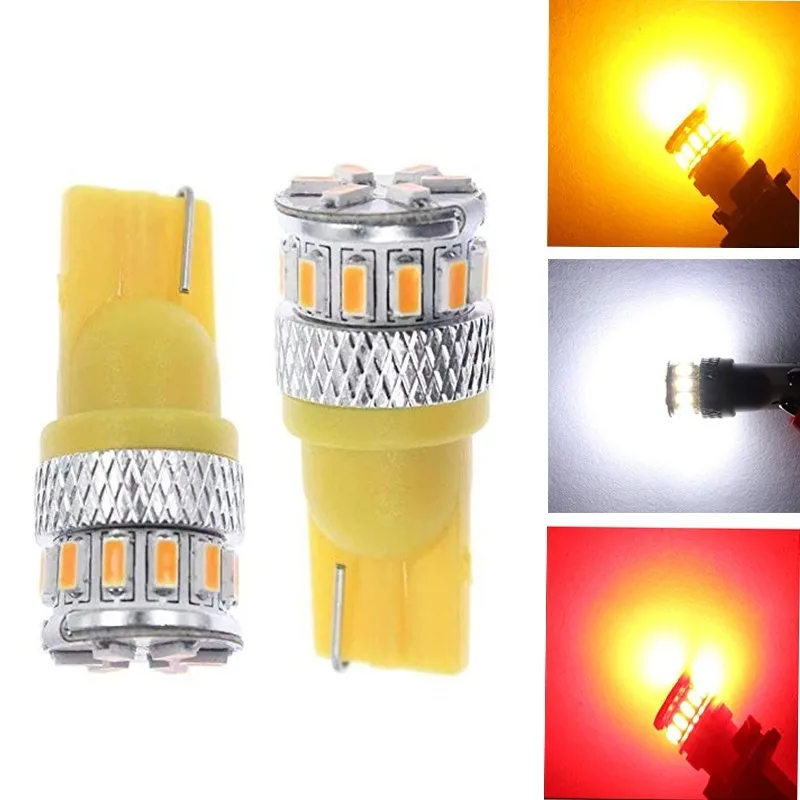 20 шт. w5w LED T10 светодиодный шина Canbus 18SMD 3014 стояночные огни сигнал поворота