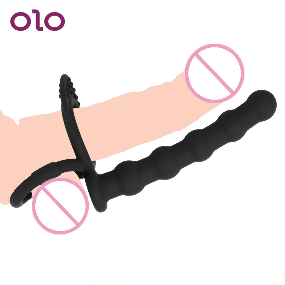 OLO Wearing five-bead Anal Plug Prostate Massage Silicone Cock Ring G Spot Butt Sex Toys for Men Couples | Красота и здоровье