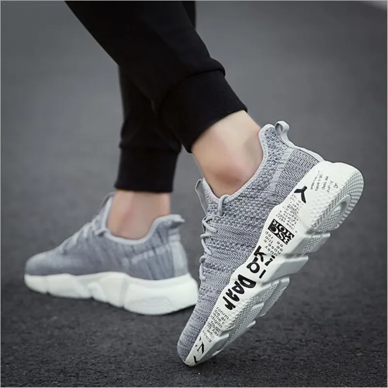 2018 тканые для мужчин повседневная обувь дышащая мужская Tenis Masculino zapatos hombre Sapatos