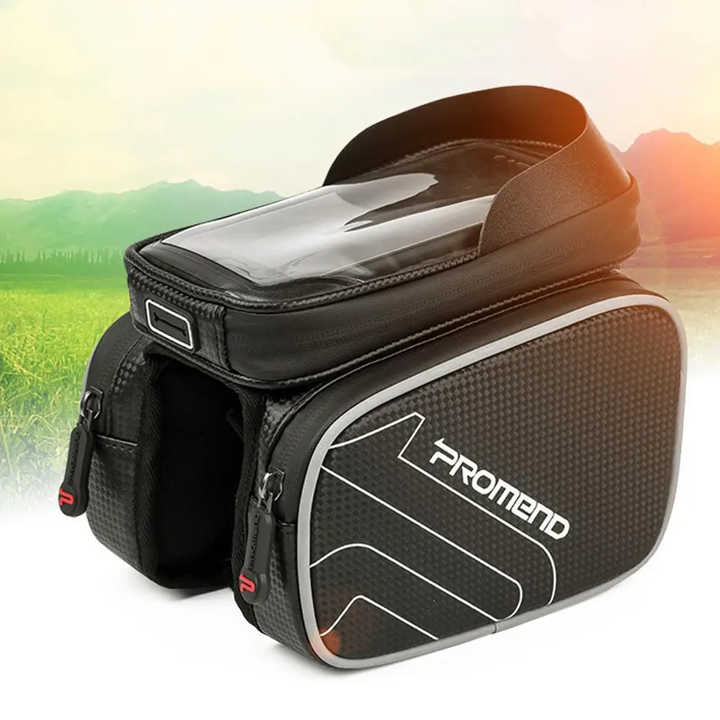 Bicycle Frame Front Head Top Tube Storage Phone Waterproof Antifouling Black Bike Bag | Спорт и развлечения