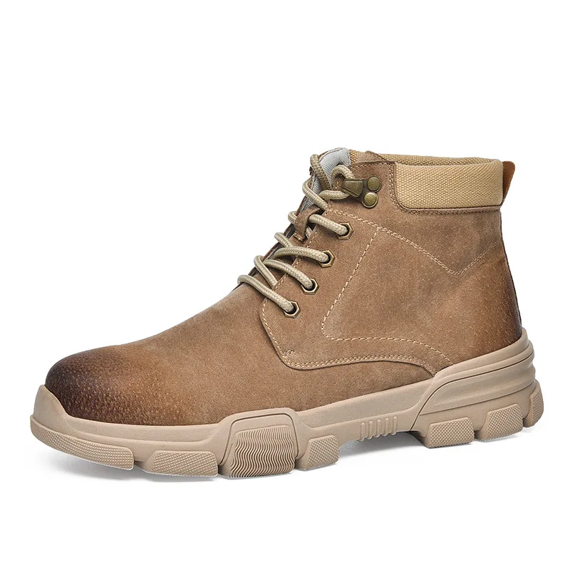 Chaussures with jaune Fur Lacets Décontracté black Cheville Loisirs noir Chelsea Solide Bottes De Britannique Rond Moto Faible sand Bout Mode Hommes Sand Vintage With Fur Fur Bottines À Style 3j4ARL5