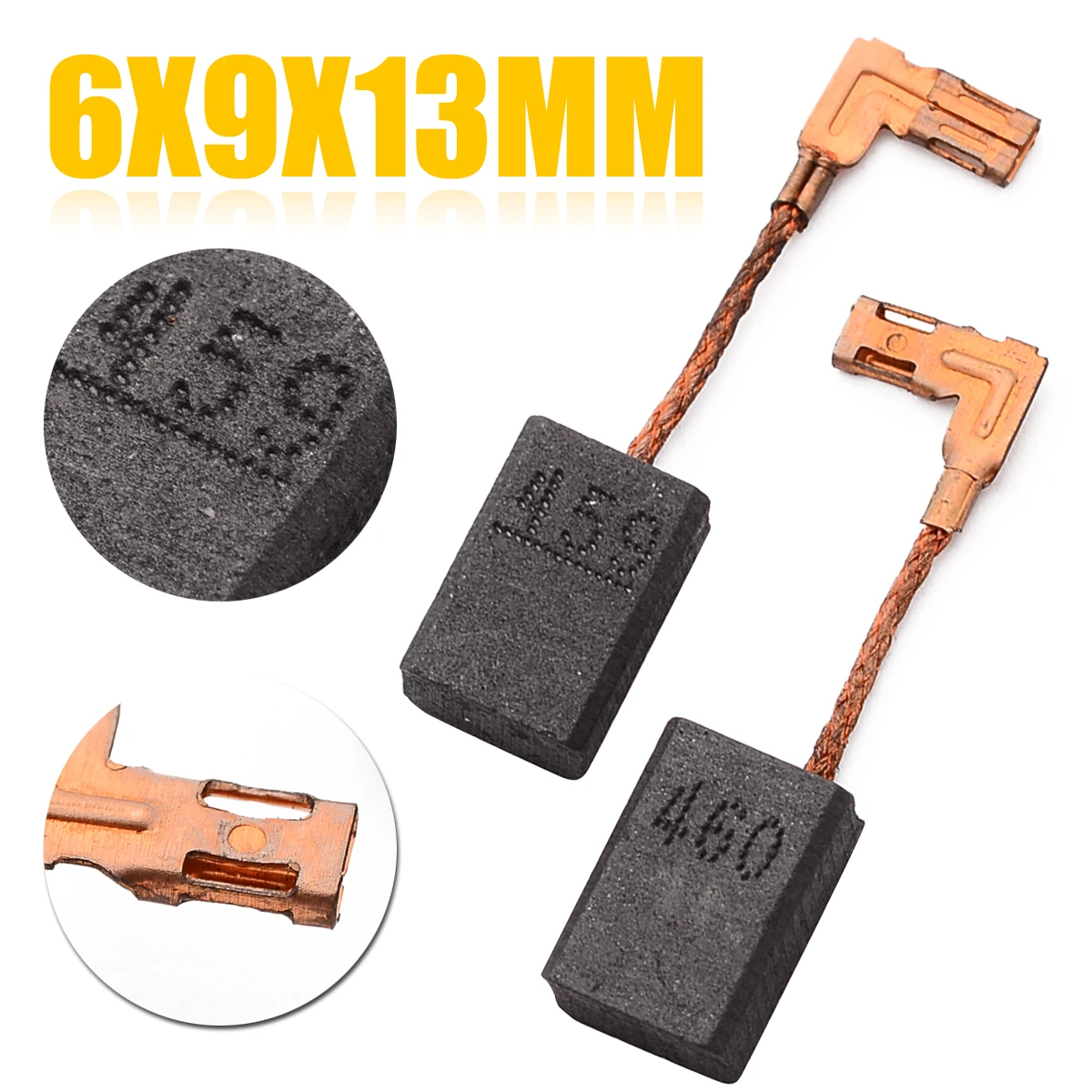 

1 Pair New Carbon Brushes Replacement for Angle Grinder GA 5030 CB-459 6mm*9mm*13mm Carbon Brush Tool