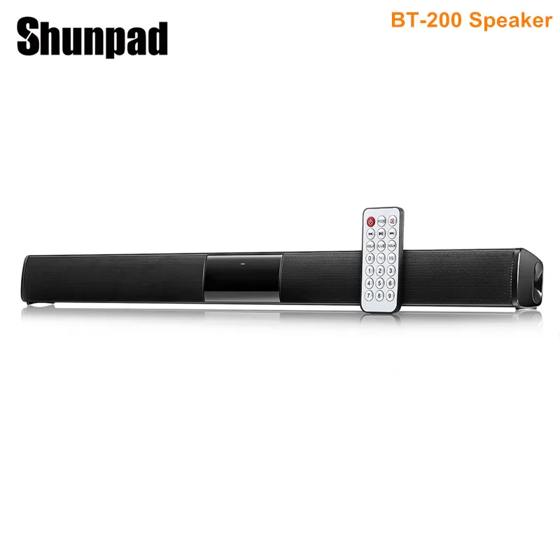 

Shunpad BT-200 Wireless Bluetooth Soundbar Speaker Support U Disk TF Card Television Subwoofer Sound Full Range Player Portable