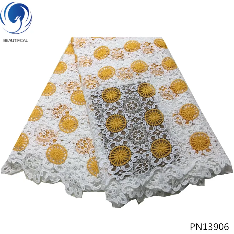 

BEAUTIFICAL african cord lace printed guipure lace fabric african nigerian lace fabrics 2018 latest for dresses women PN139