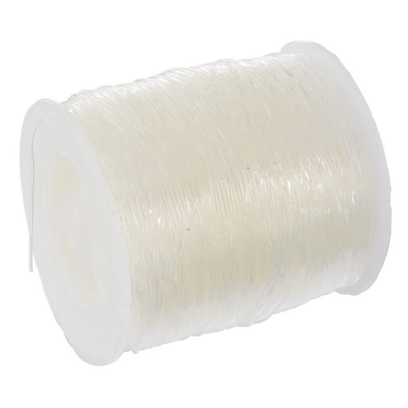 1 Roll Nylon Elastic Thread for Jewellery Making White 0.8mm