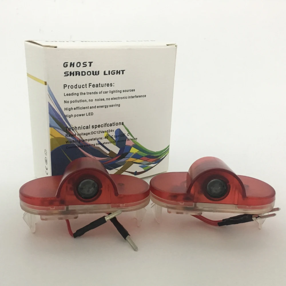 

2pcs Car LED Door Light for VW Volkswagen Golf CR R Line Passat Auto Laser Projector Ambient Ghost Shadow Lamp Car Styling