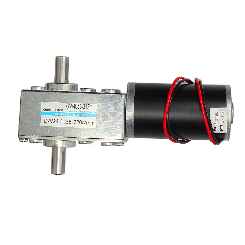 GW4058 31ZY двойной вал двигателя постоянного тока 12V/24V 110 об/мин/220 об/мин мотор