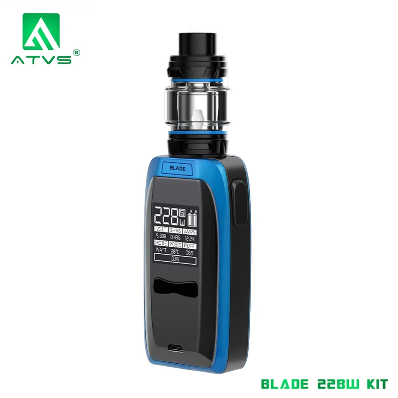 ATVS Blade 228W Vape Mod Electronic Cigarette 0.96*0.96 inch Big OLED Screen Without Dual 18650 Battery 7ml SR11 Glass Tank 25mm ATVS Blade 228W Vape Mod Electronic Cigarette 0.96*0.96 inch Big OLED Screen Without Dual 18650 Battery 7ml SR11 Glass Tank 25mm