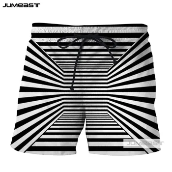 

Jumeast 3D Print Hypnotic Vertigo Design Short Pants Stereo Sense of Space Men/Women Loose Size Short Novelty Board Shorts