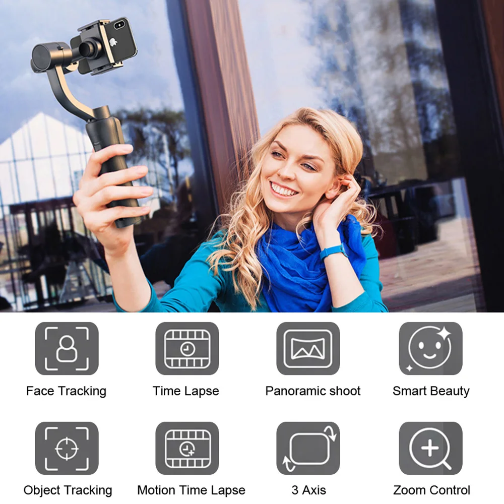 Карданный стабилизатор 3 оси ручной смартфон портативный стабилизатор для iPhone Xs Max X 8 Plus SE samsung Экшн-камера