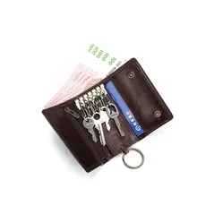 Высокое качество ключи Органайзер Кошелек для ключей из натуральной кожи, Для женщин брелок чехлы кейс на молнии сумка Для мужчин держатель для ключей, Администратор