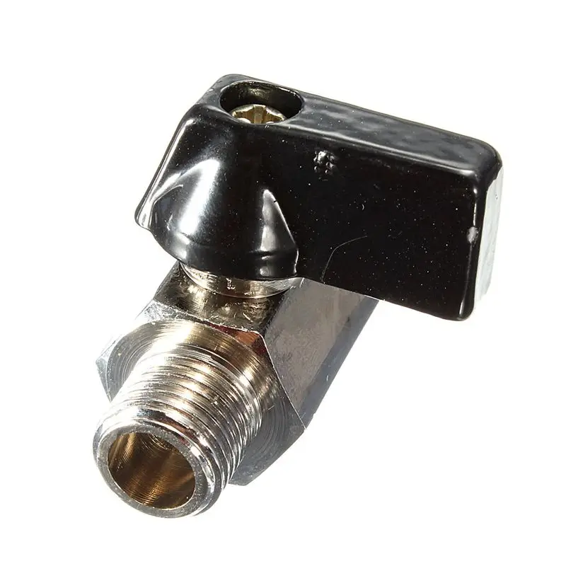 1/4inch Bsp Ball Valve Threads Tap Male to Female Air Compressor Hose Chrome Brass