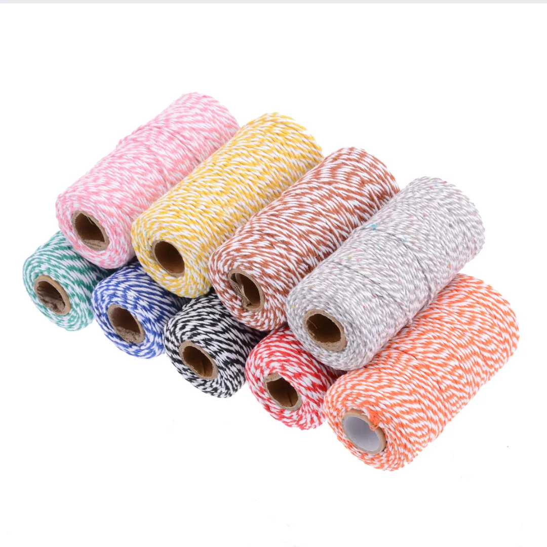 

100meters/roll Cotton Bakers Twine String Cotton Cords Rope for DIY Handmade Christmas Gift Packing Craft Decoration