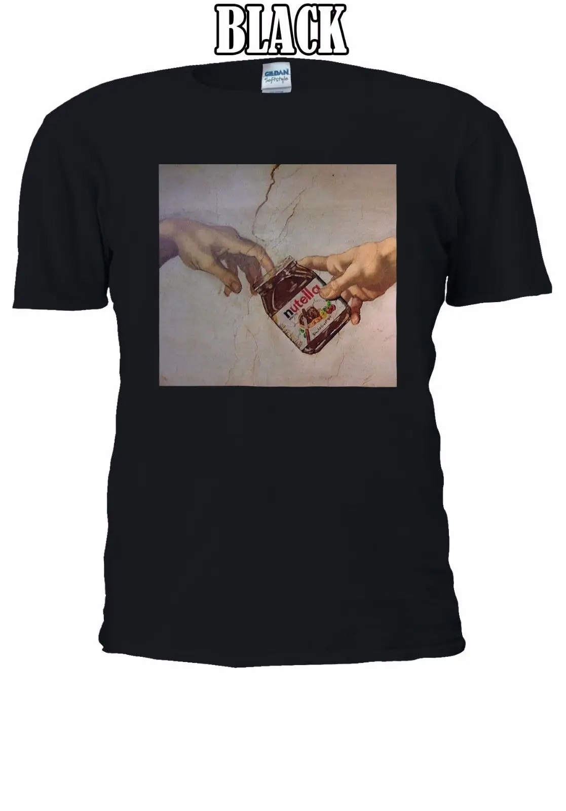 

The Creation of Adam Nutella Michelangelo T-shirt Vest Men Women Cool Casual pride t shirt men Unisex Fashion tshirt