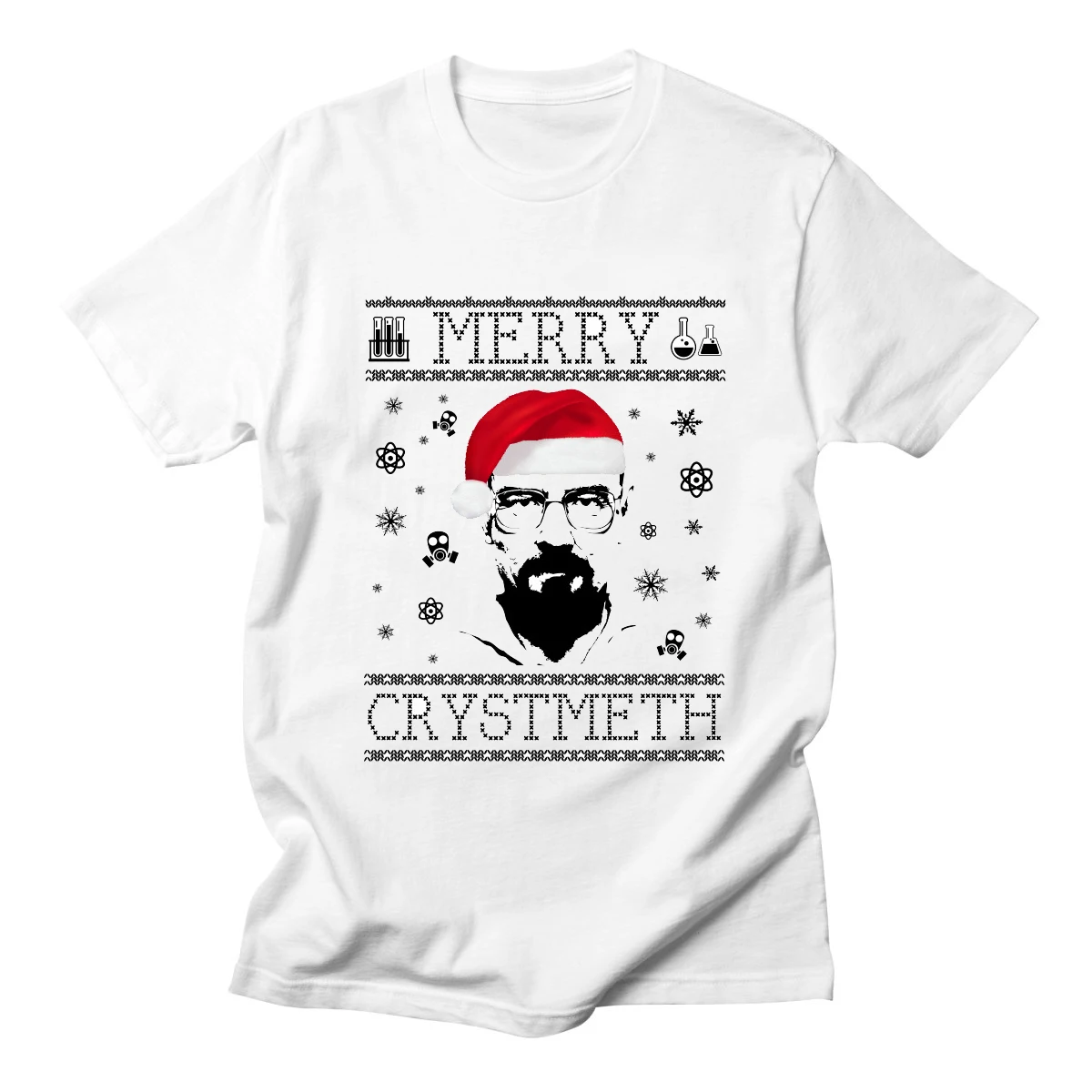 

Christmas Breaking Bad T Shirts Heisenberg Walter White Mens Cotton Tees High Quality Funny O-Neck T-Shirts Casual