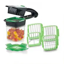 

Quick Nicer Set Vegetable Blades Cutter Steel Slicer Dicer Stainless Vegetable 4 Multi-functional Vegetable Cutter Chopper Onion