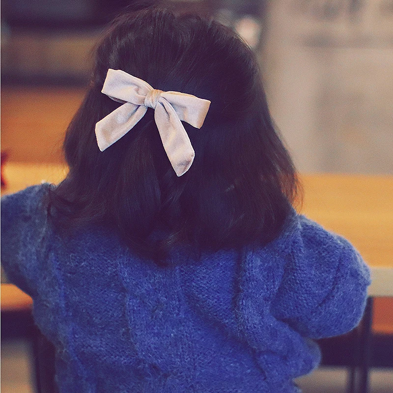 Лидер продаж в Корейском стиле 1 шт заколка для волос Детская Женские аксессуары для волос Высокое качество для маленьких девочек бант заколка для волос популярный бархат