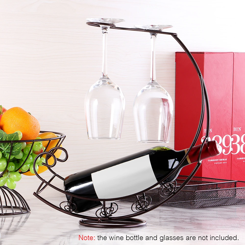 Buy Metal Wine Rack Hanging Wine Glass Holder Bar