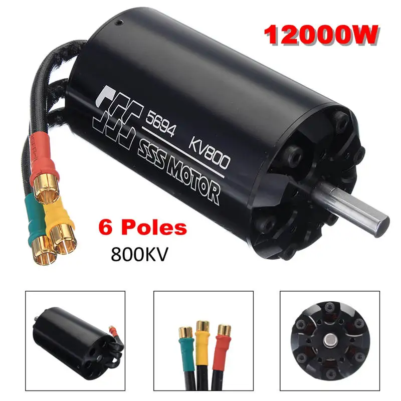 SSS Motor 5694 6 pole 800kv Brushless Motor with Water cooler Jacket for RC Boat
