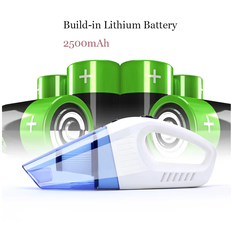 Grikey Powerful Wireless Car Vacuum Cleaner Mini Handheld Vacuum Cleaner Cyclone Car Dry Wet Cleaning 120W Gift KIT