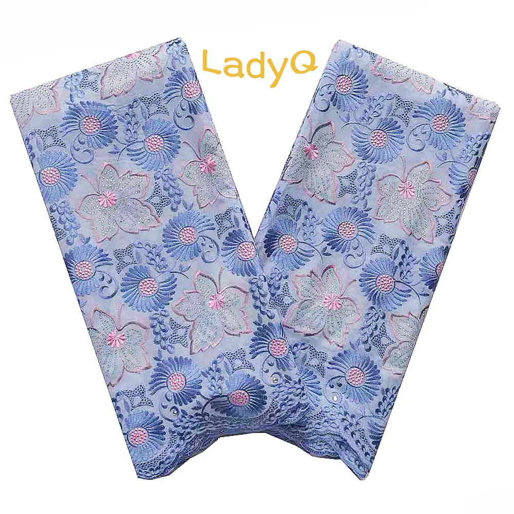 

5 Yards Swiss Voile Lace in Switzerland African Lavender Lace Fabric Powder Blue Pink Nigerian Latest Lace Fabric 2019 for Dress
