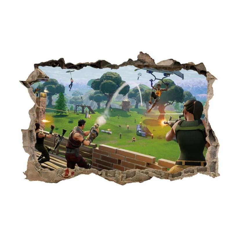 

3d Kids Cartoon Battle Wall Stickers Decoration Rooms Bedroom For Living Room Decor Wallpaper Sticker Muraux Broken