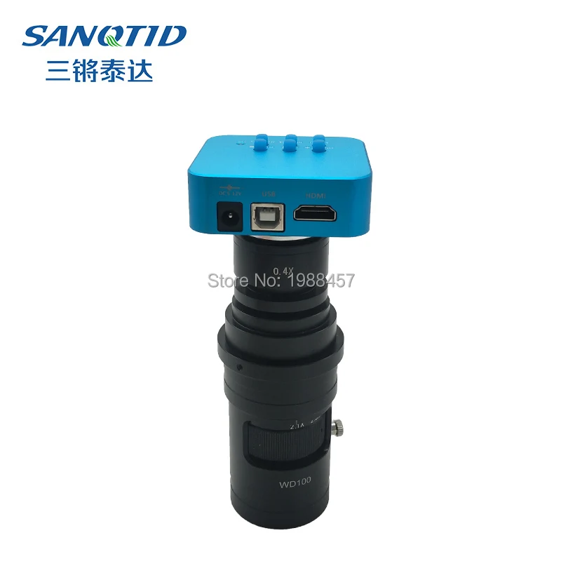 16MP Full HD 1080 p 60FPS HDMI USB Industriële digitale Microscoop Camera voor BAG Solderen Smartphone IC reparatie + 0.4X lens