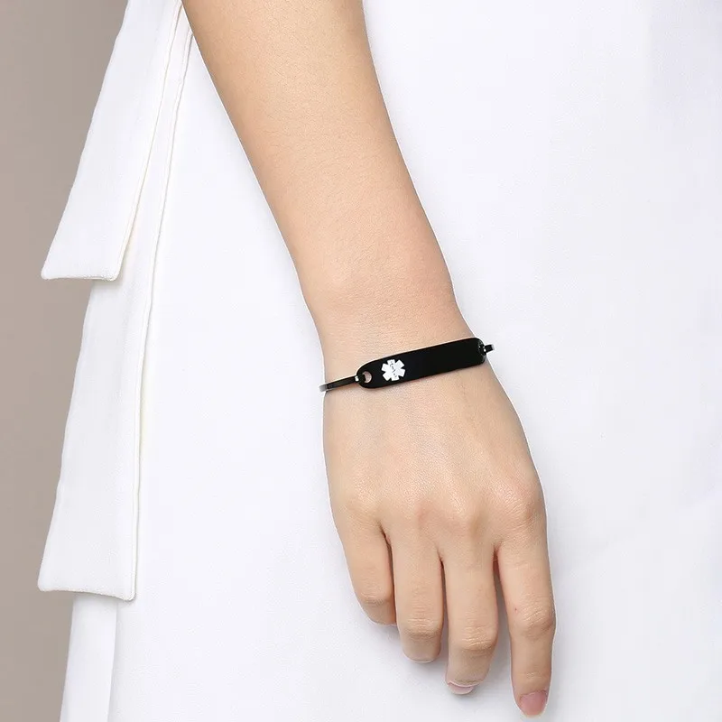 Vnox, бесплатный персонализированный браслет с гравировкой для женщин и мужчин, антиаллергенные медицинские браслеты из нержавеющей стали