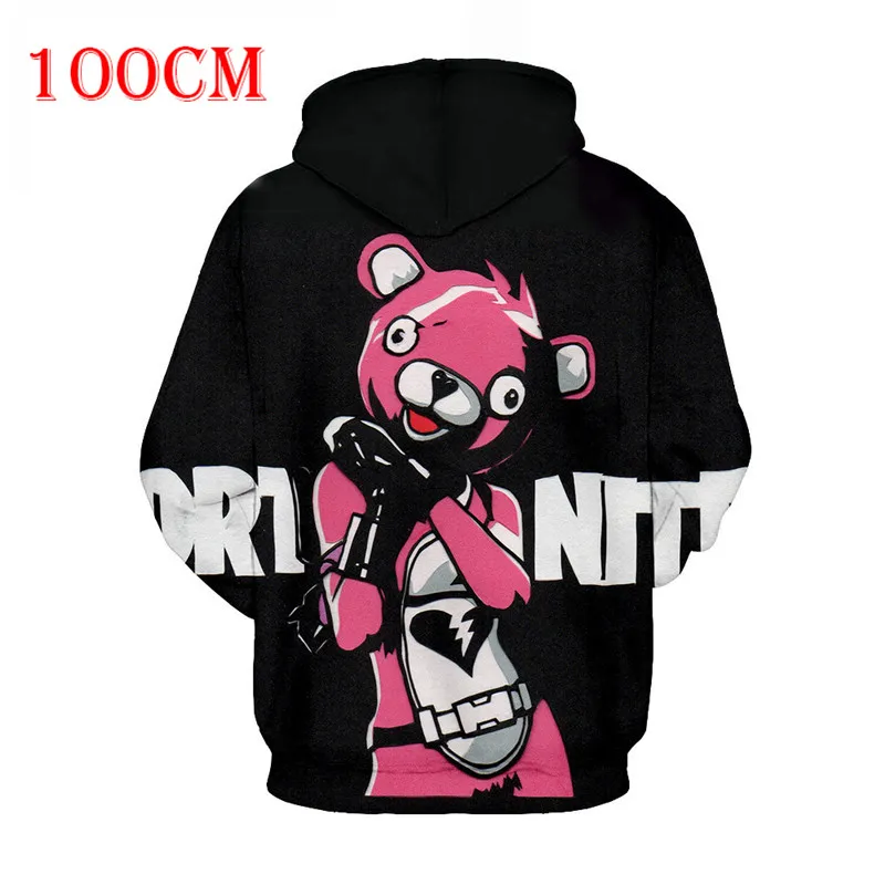 100cm-150cm Children Fleece Battle Royale Game 3D Printed Hoodies Streetwear Hip Hop Warm Hooded Men Hoodie FORTNITER for Kids