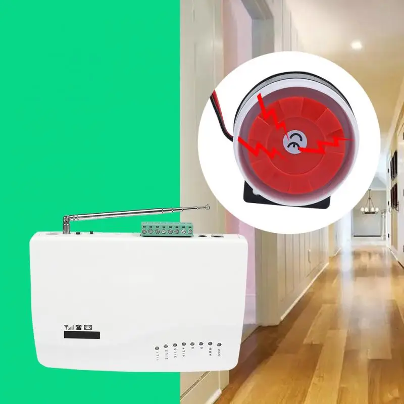 

Wireless Voice Security Alarm System Dual PIR Burglar GSM Alarm Detector Auto Dialer SMS 100-240V