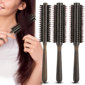 

Anti-static Heating Resisting Round Bristle Hair Comb Salon Styling Tool Radial Round Hairdressing Barrel Curler Brush Comb Tool