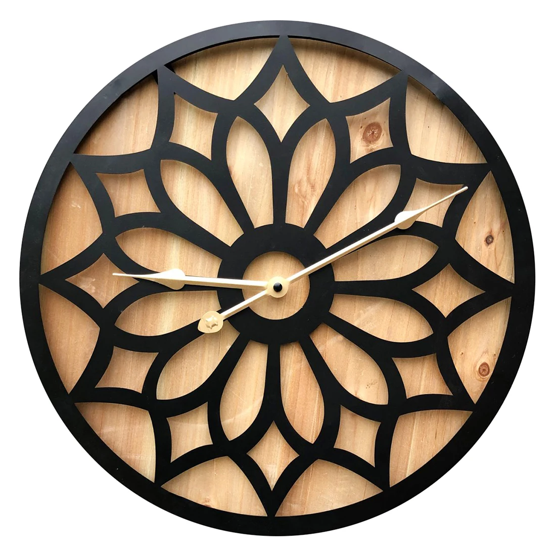 

New 40cm European Style Nordic Silent Wall Clock Mute Clock with Metal Frame and Solid Board for Living Room Bedroom Home Decor