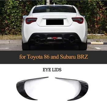 

Dry Carbon Fiber 100% Car Rear Lamps Lights Eyebrows Eyelids fit for Toyota 86 and Subaru BRZ 2012 - 2016
