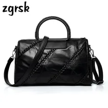 Дизайнерская женская сумка из овчины, кожаная сумка, женские сумки через плечо, сумки-мессенджеры известных брендов, тканые сумки с заклепками, черные клатчи