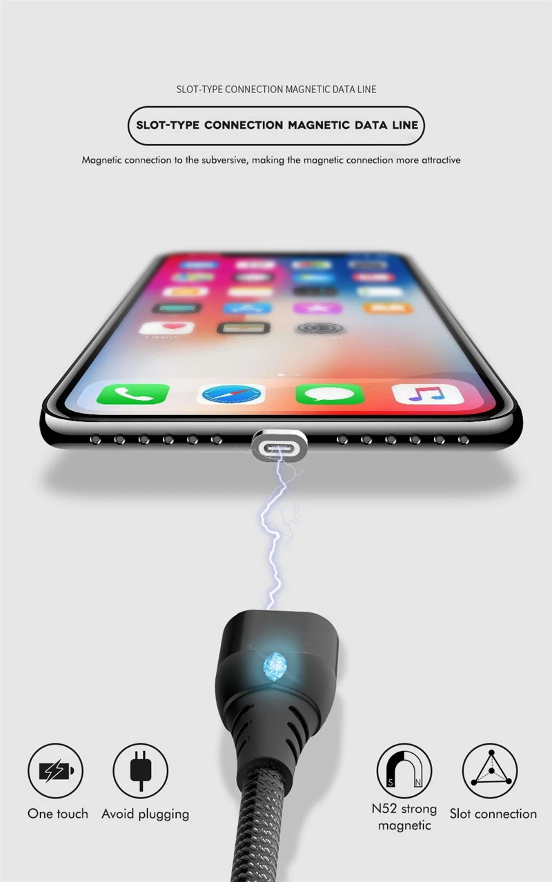 3A كابل مغناطيسي المصغّر Usb نوع C سوبر سريع شحن الهاتف سلك Microusb نوع-C المغناطيس شاحن Usb C ل فون هواوي xiaomi البيانات