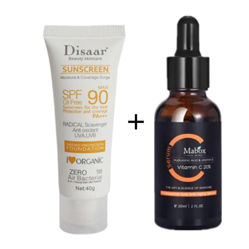 MABOX Repair Face Serum + Facial Body Sunscreen Whitening Sun Cream