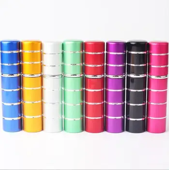 

200Pcs 10ML Silver Ring Aluminum Perfume Bottle Glass Tank Portable Atomizer new