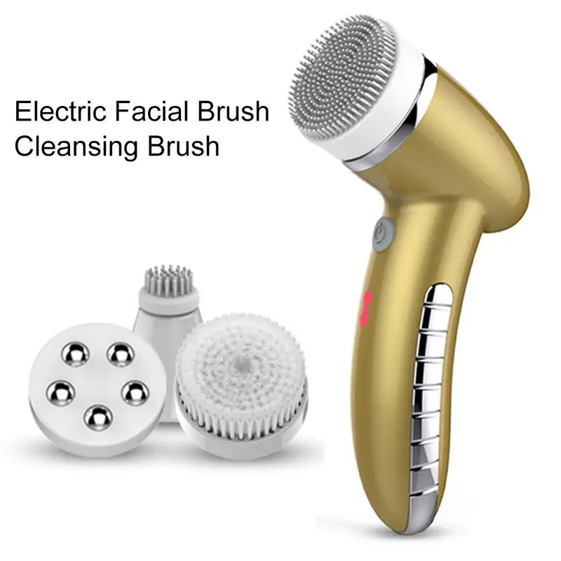  4 En 1 cepillo de limpieza facial de lavado seguro de 100% para mujeres eléctrico IPX6 aparato eléc