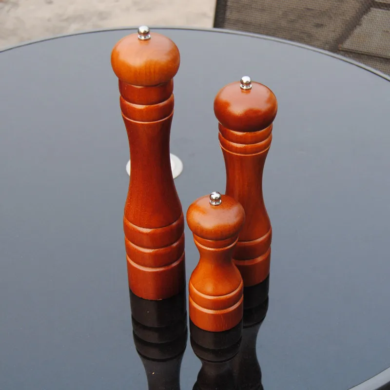 Wooden Pepper Grinder Manual 5/8/10/12 Inch Pepper Spice Seasoning Mill