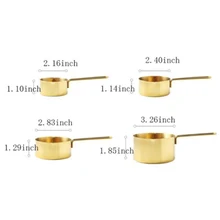 4 шт. набор мерных стаканчиков из нержавеющей стали с медным покрытием, кухонные измерительные инструменты для выпечки, кофе, чая, кондитерских изделий, кухонные инструменты для приготовления пищи тоже