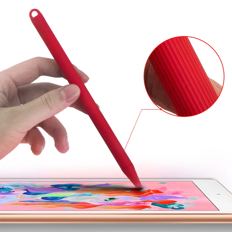 10 цветов, мягкий силиконовый чехол для Apple Pencil, совместимый для iPad Tablet, стилус, защитный чехол