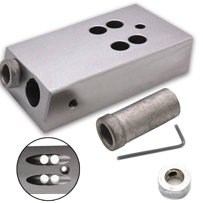 

Pocket Hole Jig Mini Aluminum Wood Jig Drill Bit DIY Carpentry Hole Puncher Locator Projects Drill Guide Woodworking Joint Tool