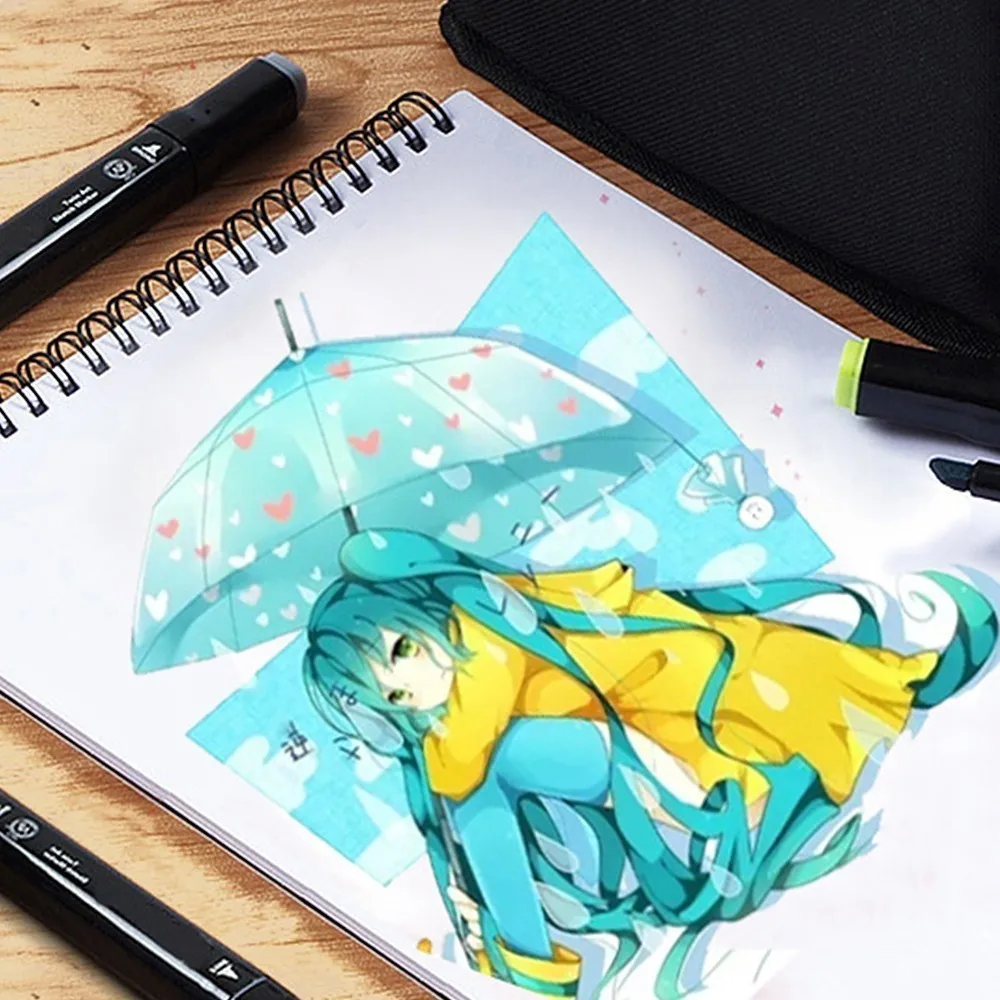 

VC0400015 Three generations of double-headed alcohol oily marker set 30 color and 40 color marker watercolor brush pen
