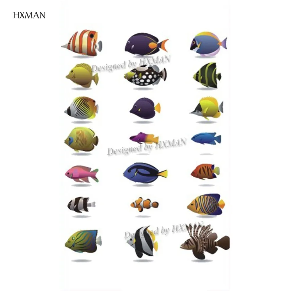 

HXMAN Cartoon Animals Temporary Tattoo Sticker Waterproof Women Fashion Fake Body Art 9.8X6cm Kids Hand Tattoos Hot Design A-379